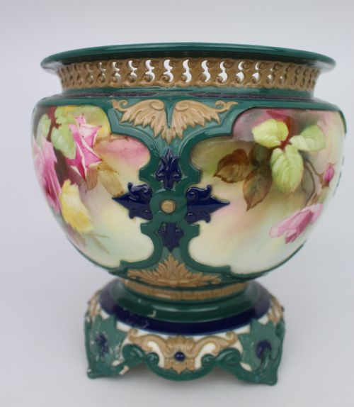 LARGE ROYAL WORCESTER HADLEY POT POURRI VASE 1911 - ADDITIONAL PHOTO 10