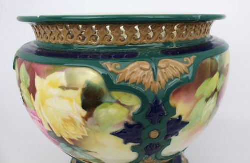 LARGE ROYAL WORCESTER HADLEY POT POURRI VASE 1911 - ADDITIONAL PHOTO 15