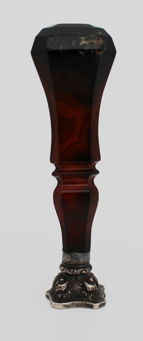 PAIR OF LATE 19TH C AGATE MONOGRAM WAX SEALS - ADDITIONAL PHOTO 9