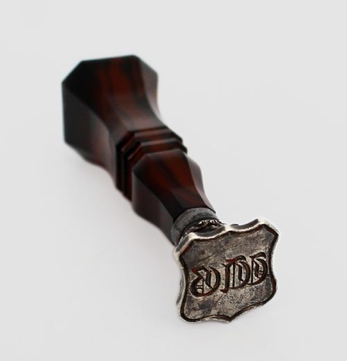 PAIR OF LATE 19TH C AGATE MONOGRAM WAX SEALS - ADDITIONAL PHOTO 11