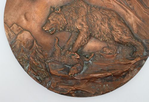 ANTIQUE COPPER RELIEF BLACK FOREST C1900 - ADDITIONAL PHOTO 2