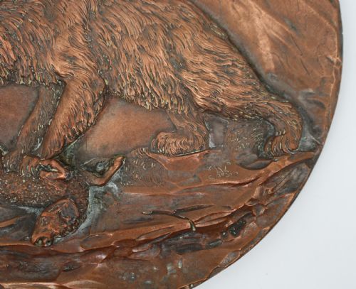 ANTIQUE COPPER RELIEF BLACK FOREST C1900 - ADDITIONAL PHOTO 3