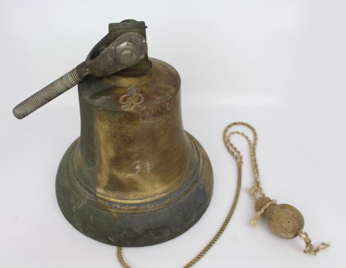 WWIIERA BRITISH ROYAL NAVY BRONZE SHIPS BELL GEORGE VI CIPHER - ADDITIONAL PHOTO 1