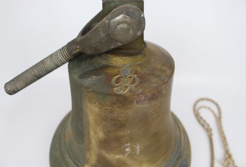 WWIIERA BRITISH ROYAL NAVY BRONZE SHIPS BELL GEORGE VI CIPHER - ADDITIONAL PHOTO 2
