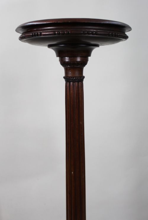 ANTIQUE GEORGIAN REVIVAL MAHOGANY TORCHRE PEDESTAL STAND - ADDITIONAL PHOTO 4