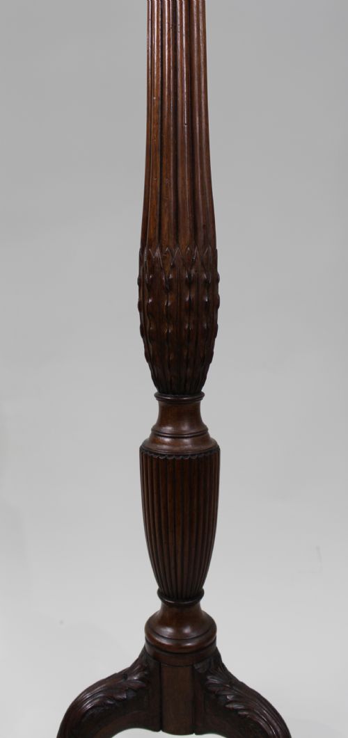 ANTIQUE GEORGIAN REVIVAL MAHOGANY TORCHRE PEDESTAL STAND - ADDITIONAL PHOTO 5