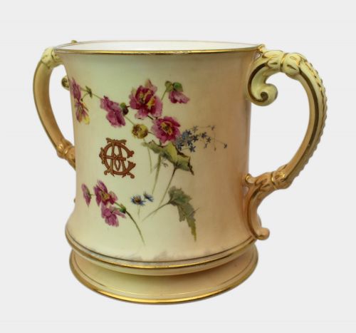 LARGE ROYAL WORCESTER LOVING CUP WORCESTER CATHEDRAL C1902 - ADDITIONAL PHOTO 5