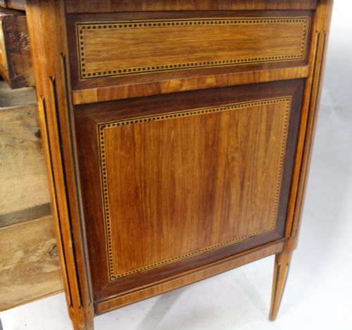 FRENCH LOUIS XVI PARQUETRY COMMODE WITH MARBLE TOP C1780 - ADDITIONAL PHOTO 10