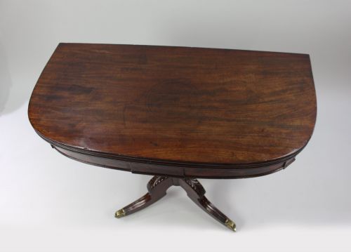 EARLY 19TH CENTURY REGENCY MAHOGANY TEA TABLE - ADDITIONAL PHOTO 3