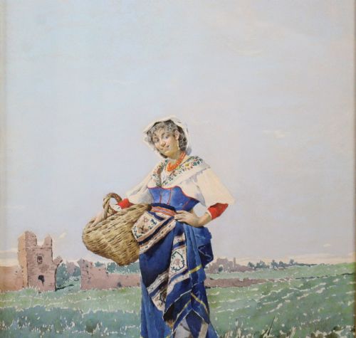 PAIR OF GRAND TOUR ITALIAN WATERCOLOURS BY FILIPPO INDONI 18421908 ROME 1880 - ADDITIONAL PHOTO 2