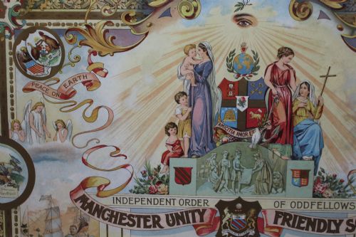 EDWARDIAN ODDFELLOWS MANCHESTER UNITY FRIENDLY SOCIETY CERTIFICATE WORCESTER 1905 - ADDITIONAL PHOTO 3