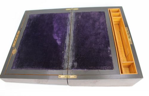 ANTIQUE REGENCY AMBOYNA MOTHEROFPEARL INLAID WRITING SLOPE C1830 - ADDITIONAL PHOTO 12