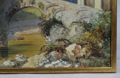 19TH CENTURY ITALIANATE WATERCOLOUR SIGNED JL DATED 1877 - ADDITIONAL PHOTO 3