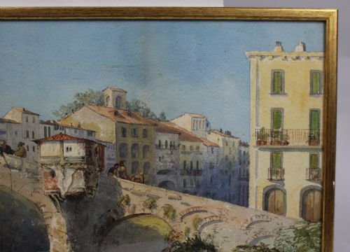 19TH CENTURY ITALIANATE WATERCOLOUR SIGNED JL DATED 1877 - ADDITIONAL PHOTO 4
