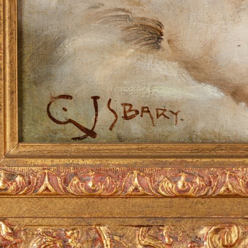 PORTRAIT PAINTING OF A YOUNG BEAUTY OIL ON CANVAS BY G J S BARY C1900 - ADDITIONAL PHOTO 5