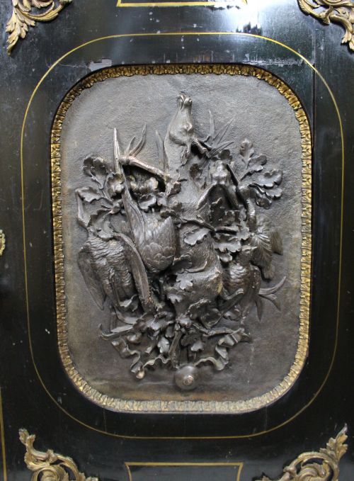 ANTIQUE FRENCH NAPOLEON III EBONISED PIER CABINET WITH C1860 - ADDITIONAL PHOTO 5