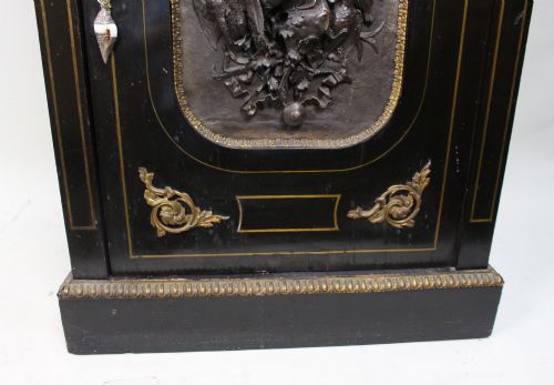 ANTIQUE FRENCH NAPOLEON III EBONISED PIER CABINET WITH C1860 - ADDITIONAL PHOTO 8