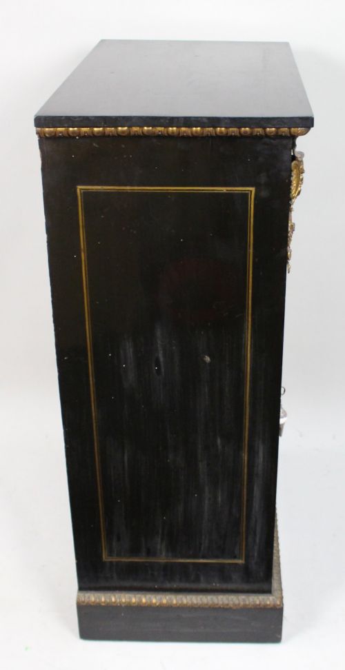 ANTIQUE FRENCH NAPOLEON III EBONISED PIER CABINET WITH C1860 - ADDITIONAL PHOTO 11