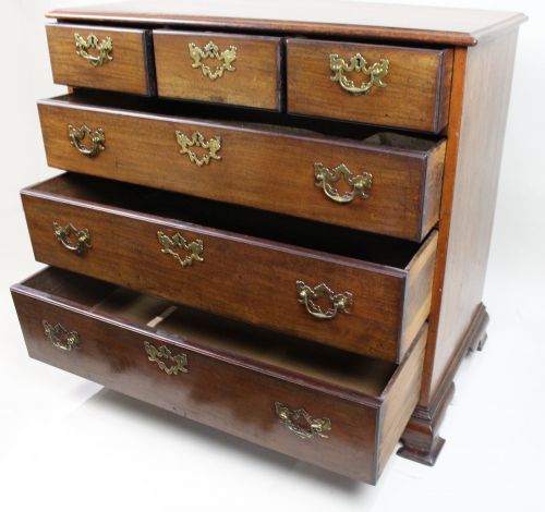 ANTIQUE 18TH C GEORGE III MAHOGANY DUMFRIES HOUSE CHEST OF DRAWERS - ADDITIONAL PHOTO 9