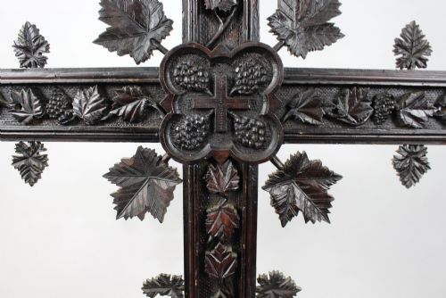 19TH CENTURY CARVED BLACK FOREST CROSS - ADDITIONAL PHOTO 6