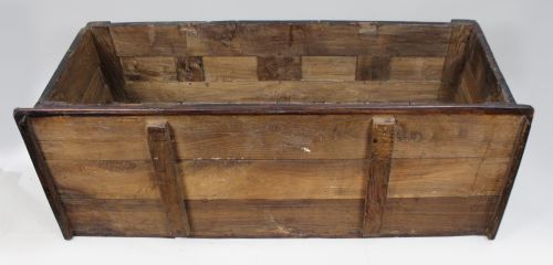 ANTIQUE 18TH CENTURY FRENCH PROVINCIAL OAK COFFER CHEST - ADDITIONAL PHOTO 9