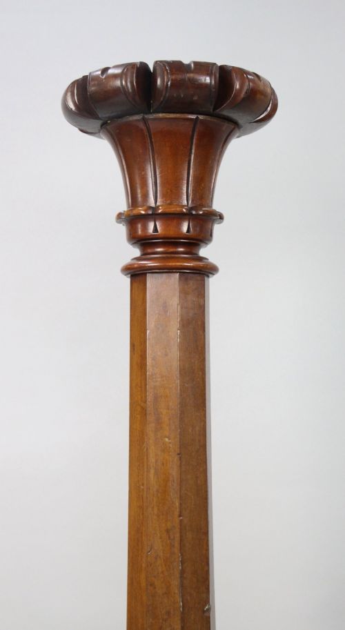 PAIR OF EARLY VICTORIAN CARVED MAHOGANY PEDESTALS - ADDITIONAL PHOTO 3