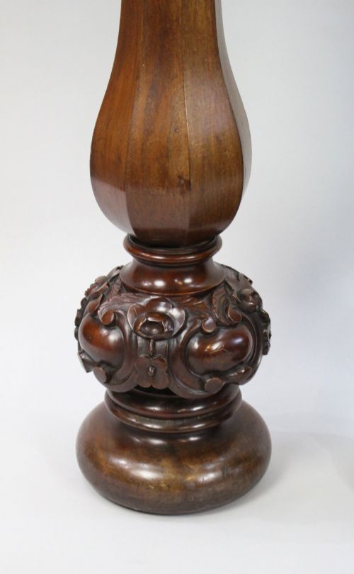 PAIR OF EARLY VICTORIAN CARVED MAHOGANY PEDESTALS - ADDITIONAL PHOTO 4