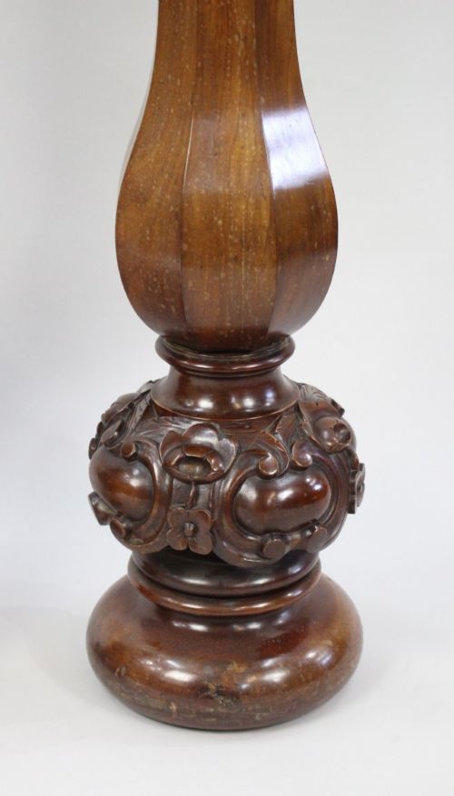 PAIR OF EARLY VICTORIAN CARVED MAHOGANY PEDESTALS - ADDITIONAL PHOTO 9