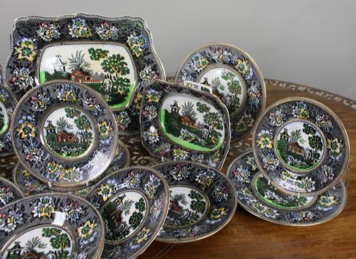 HATTERBRIDGE POTTERY REPRODUCTION OF ROGERS 1780 20PIECE DINNER SERVICE - ADDITIONAL PHOTO 4