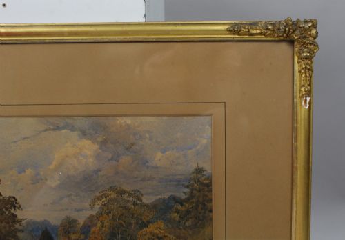 PAIR OF FINE VICTORIAN WATERCOLOURS ENGLISH LANDSCAPE VIEWS - ADDITIONAL PHOTO 5