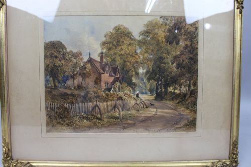 PAIR OF FINE VICTORIAN WATERCOLOURS ENGLISH LANDSCAPE VIEWS - ADDITIONAL PHOTO 9