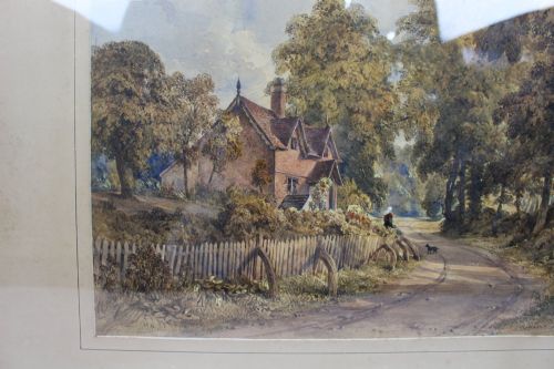 PAIR OF FINE VICTORIAN WATERCOLOURS ENGLISH LANDSCAPE VIEWS - ADDITIONAL PHOTO 10
