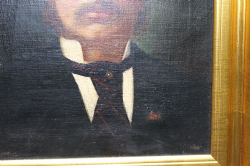 PORTRAIT PAINTING OF A GENTLEMAN BY GEORGE FREDERICK HARRIS 18551936 - ADDITIONAL PHOTO 5