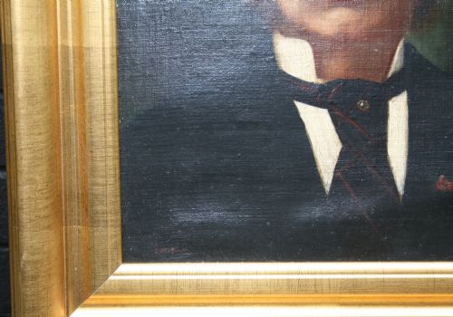 PORTRAIT PAINTING OF A GENTLEMAN BY GEORGE FREDERICK HARRIS 18551936 - ADDITIONAL PHOTO 6