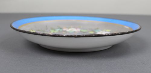 ANTIQUE CONTINENTAL PORCELAIN PLATINUM DISH WITH GILT BRONZE RIM - ADDITIONAL PHOTO 7