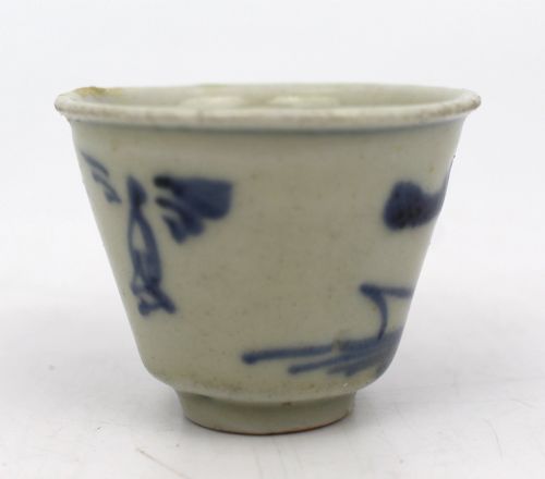 LATE QING CHINESE BLUE AND WHITE PORCELAIN TEACUP CIRCA 1880 - ADDITIONAL PHOTO 5