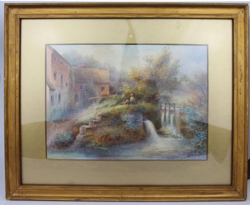 HARRY STINTON BRITISH 18821968 WATERCOLOUR PAINTING LANDSCAPE