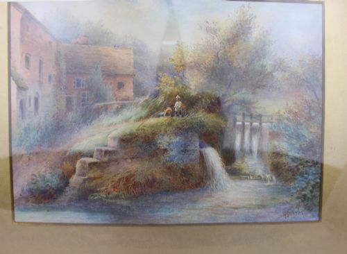 HARRY STINTON BRITISH 18821968 WATERCOLOUR PAINTING LANDSCAPE - ADDITIONAL PHOTO 1