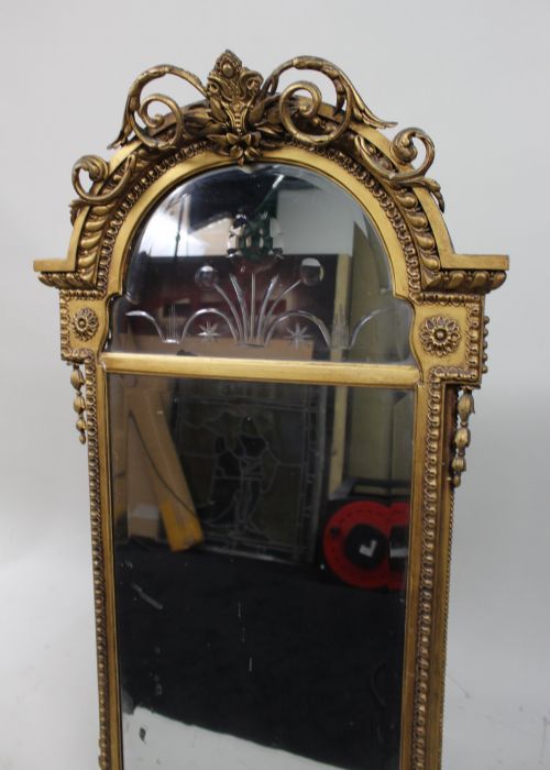 REGENCY GILTWOOD PIER GLASS WITH ORIGINAL INTAGLIO CUT MIRROR PLATE C1815 - ADDITIONAL PHOTO 1