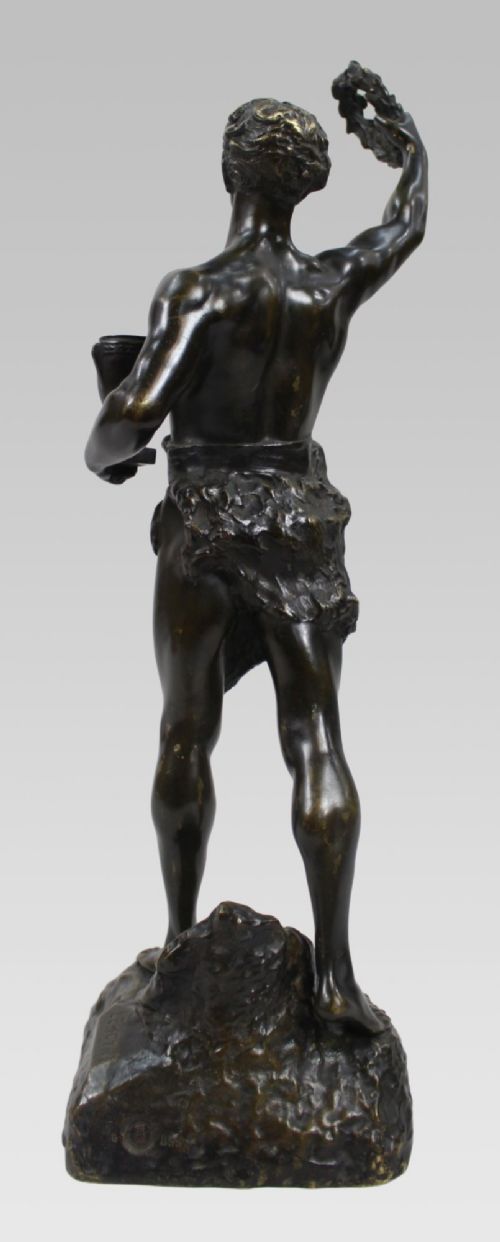 FINE LATE 19TH CENTURY BRONZE FIGURE SIGNED LEMOYNE - ADDITIONAL PHOTO 9