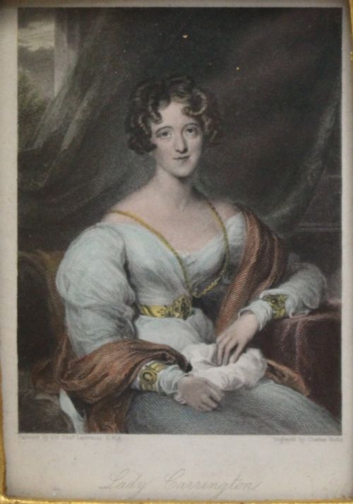 EARLY 19TH CENTURY COLOURED MEZZOTINT LADY CARRINGTON AFTER SIR THOMAS LAWRENCE - ADDITIONAL PHOTO 6