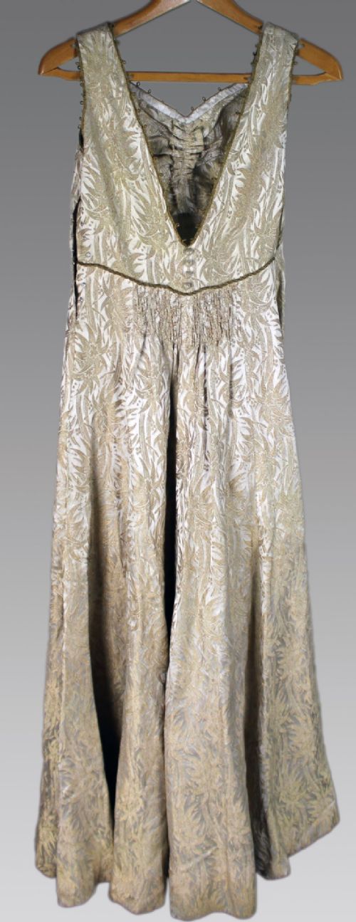EDWARDIAN SILK BROCADE DRESS AND JACKET ENSEMBLE - ADDITIONAL PHOTO 3