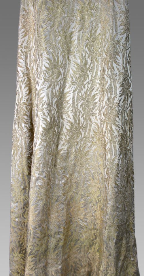 EDWARDIAN SILK BROCADE DRESS AND JACKET ENSEMBLE - ADDITIONAL PHOTO 6