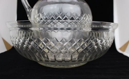 LARGE VICTORIAN CUT CRYSTAL JUG BOWL SET - ADDITIONAL PHOTO 7