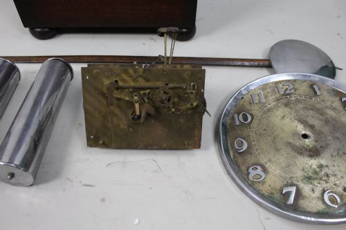 ART DECO LONGCASE CLOCK FOR RESTORATION CHROME DIAL TRIPLE WEIGHT MOVEMENT - ADDITIONAL PHOTO 2