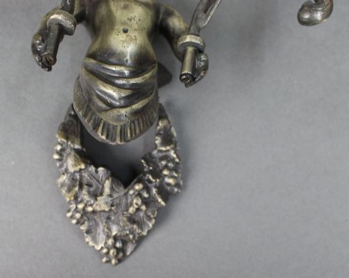 PAIR OF ANTIQUE FRENCH STYLE CHERUB WALL SCONCES WITH PORCELAIN FLOWERS - ADDITIONAL PHOTO 5