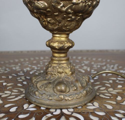 GILT METAL EWER LAMP C1900 - ADDITIONAL PHOTO 2
