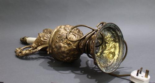 GILT METAL EWER LAMP C1900 - ADDITIONAL PHOTO 9