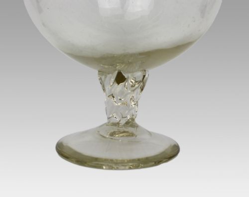 LATE 19TH CENTURY ITALIAN HANDBLOWN GLASS FOOTED EWER - ADDITIONAL PHOTO 4