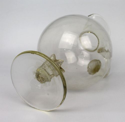 LATE 19TH CENTURY ITALIAN HANDBLOWN GLASS FOOTED EWER - ADDITIONAL PHOTO 5